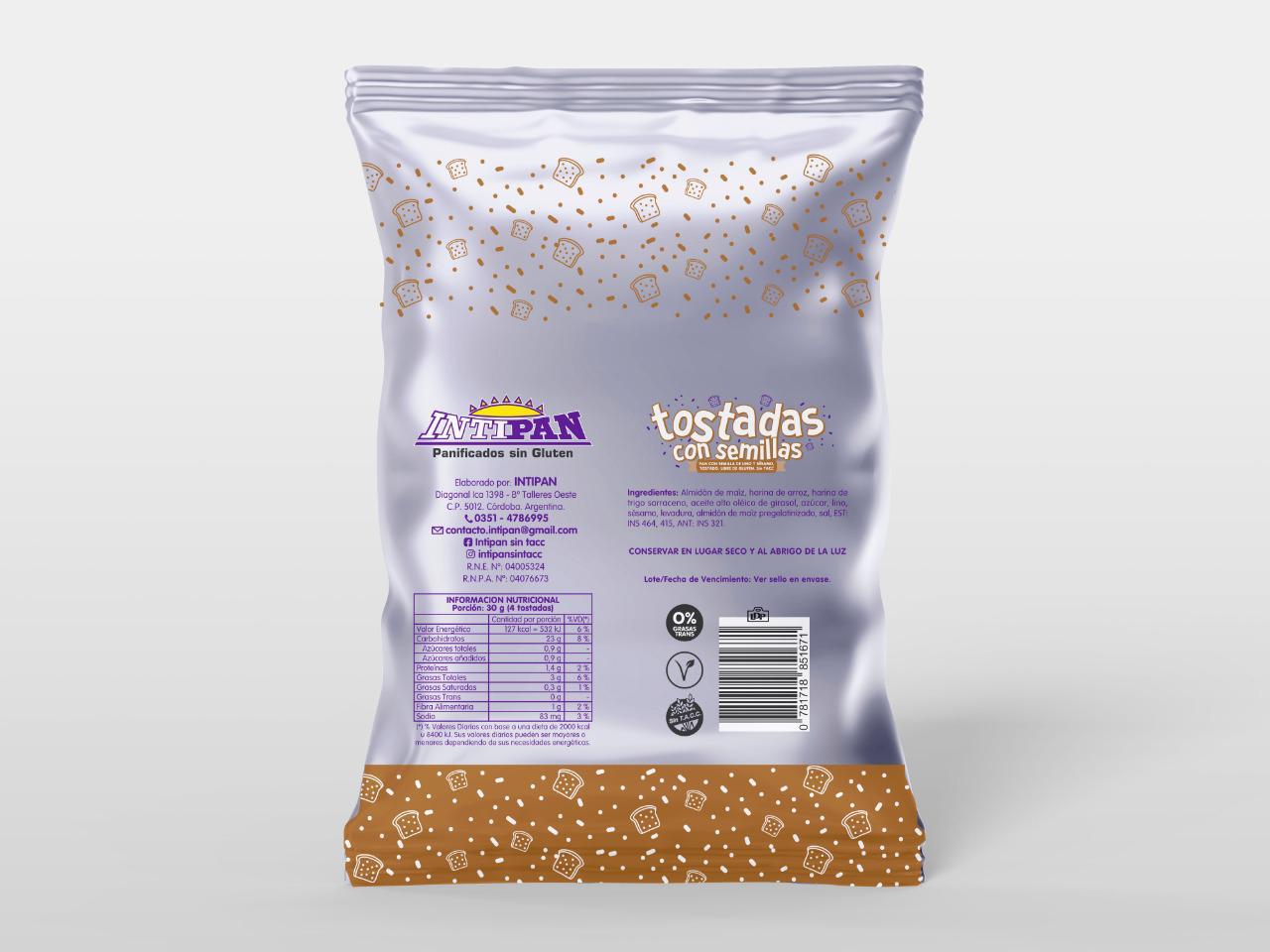 Tostadas con Semillas - Parte trasera