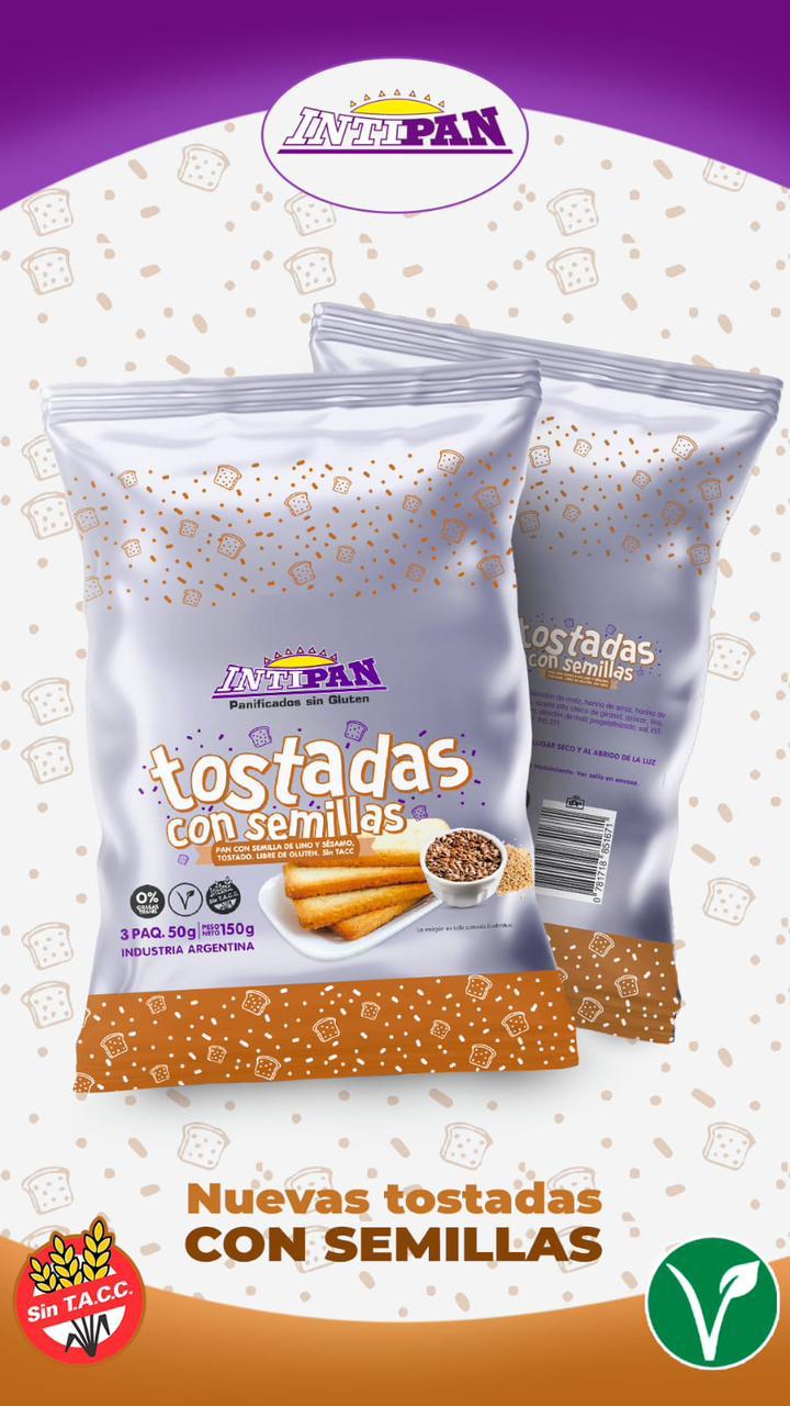 Tostadas con Semillas Sin Gluten INTIPAN